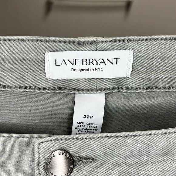 Lane Bryant Super Stretch Skinny Embroidered Beads Floral Pattern Size 22P B45 - Picture 7 of 7